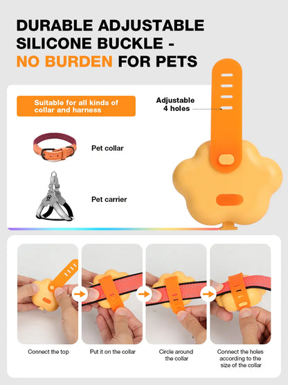Lekereise USB-C Rechargeable LED Dog Collar Light – Six Modes, Waterproof Silicone Safety Collar for Night Walking, Running, and Camping