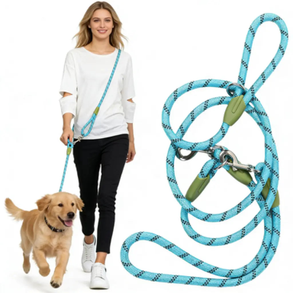 Multifunctional Hands-Free Dog Leash for Hiking and Training - Durable Reflective Crossbody Walking Belt for Dogs of All Sizes