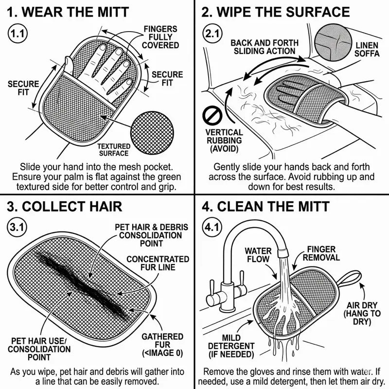Pet Hair Removal Gloves