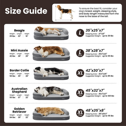 Lesure Realortho Orthopedic Dog Bed for Joint Support in Large and Senior Canines