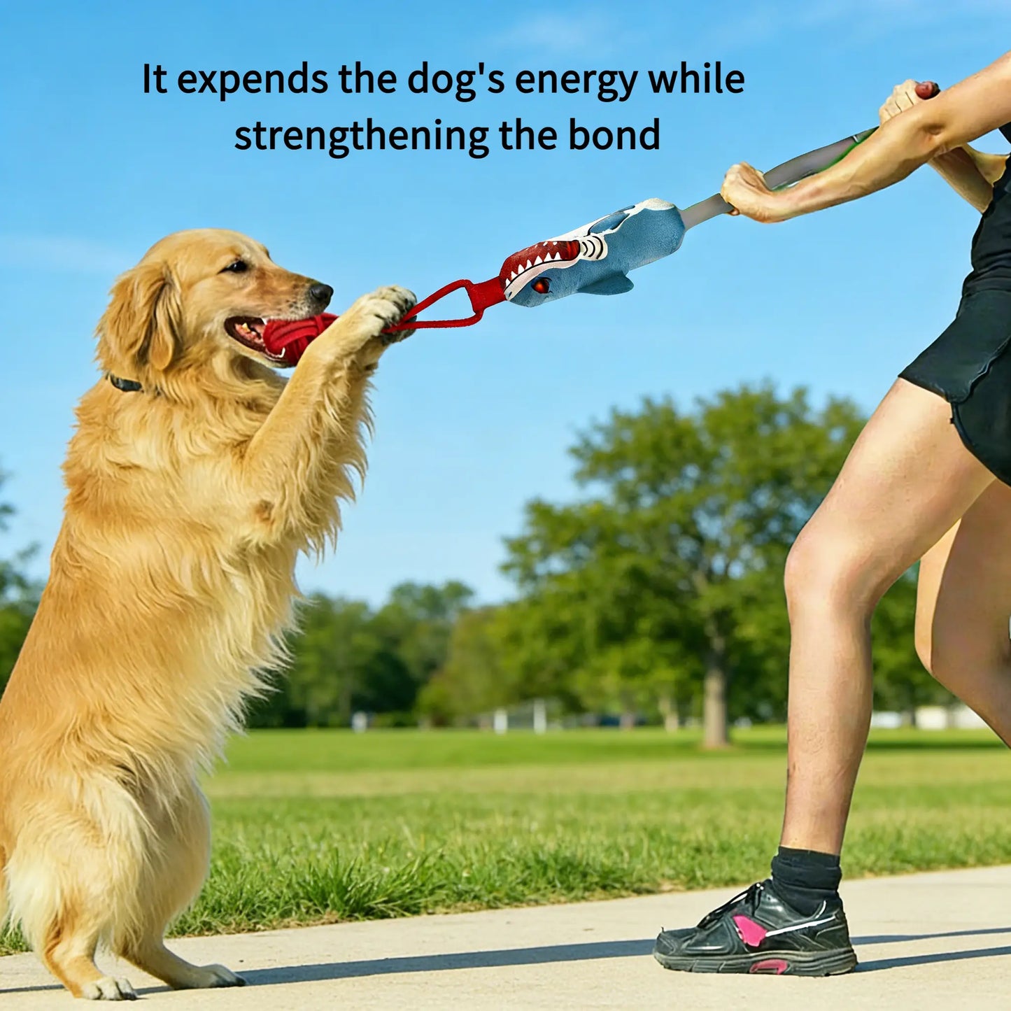 Kawiwi Interactive Dog Tug Toy - Safe Tug of War Squeaky Rope for Small & Medium Dogs, Promotes Bonding and Energy Conservation for Indoor & Outdoor Play (Not a Chew Toy, Supervised Use Only)
