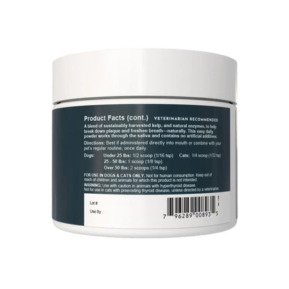 Sea-Dent Anti-Plaque Powder for Dogs and Cats - Dental Support with Organic Kelp and Plant Enzymes