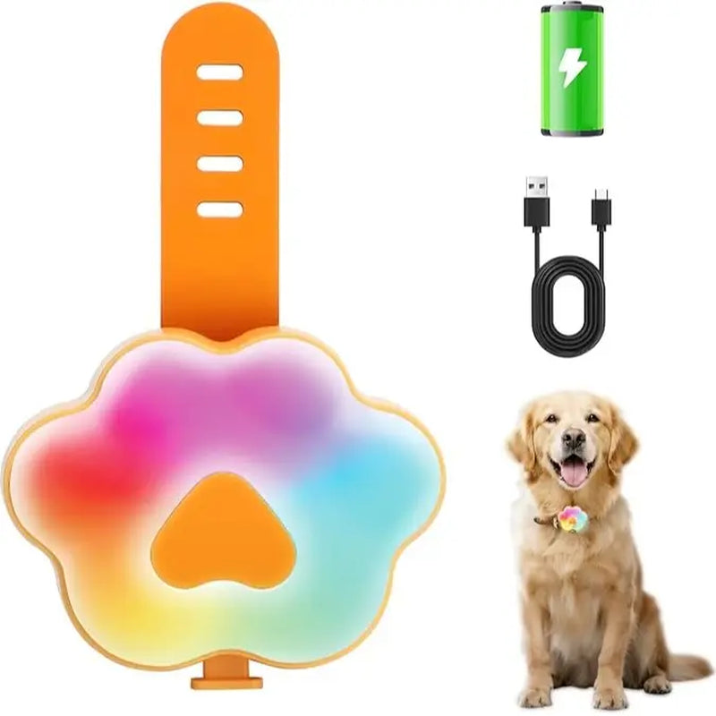 Lekereise USB-C Rechargeable LED Dog Collar Light – Six Modes, Waterproof Silicone Safety Collar for Night Walking, Running, and Camping
