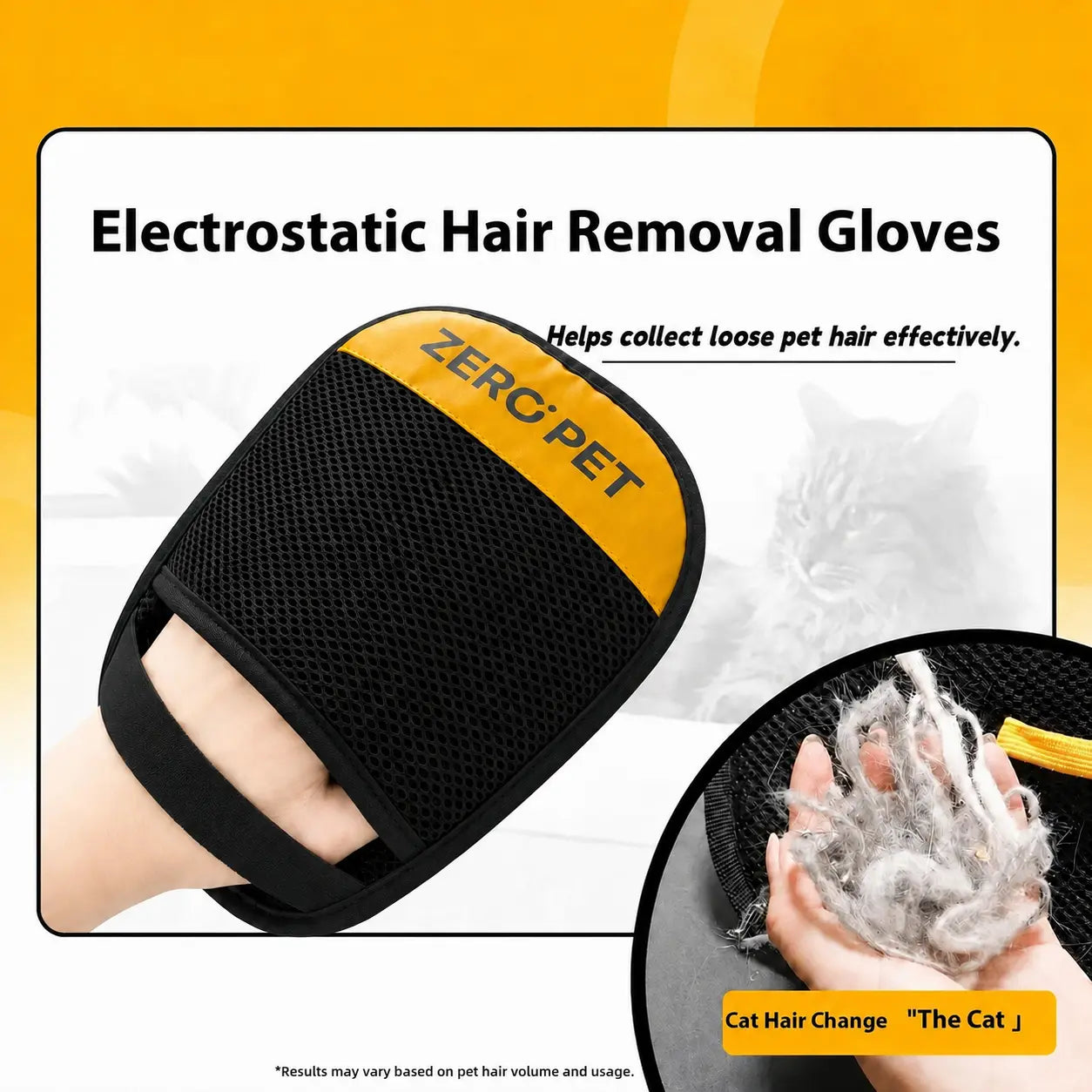 Professional Washable Pet Hair Removal Mitt - Effective Static Fur and Lint Cleaner for Furniture, Bedding, and Vehicle Interiors