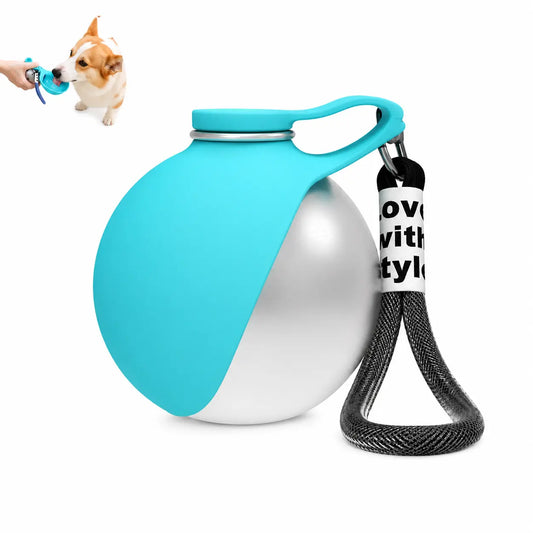 Premium Portable Dog Water Dispenser - Durable, Spill-Proof Design for All-Terrain Travel with One-Handed Operation and Leak-Free Assurance