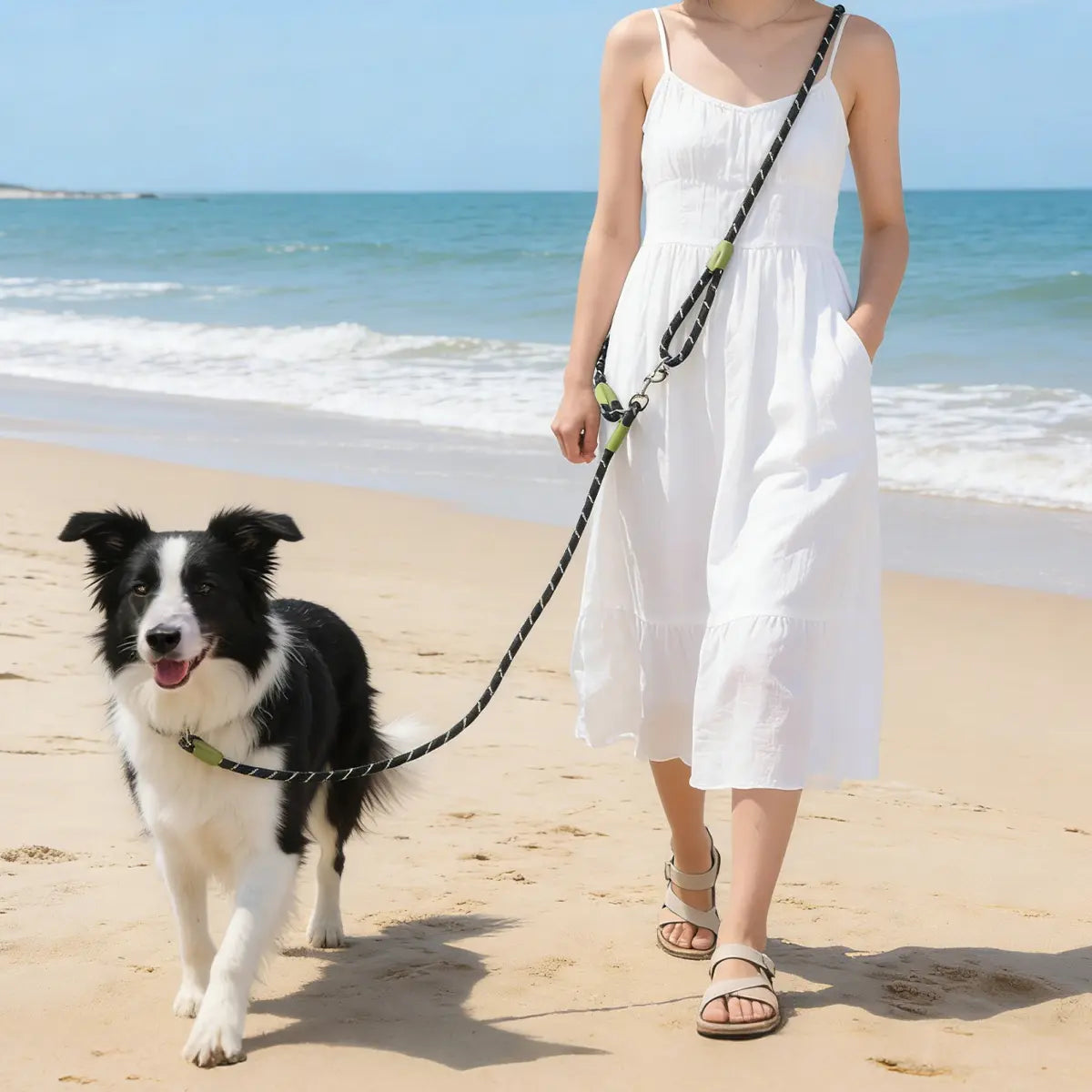 Multifunctional Hands-Free Dog Leash for Hiking and Training - Durable Reflective Crossbody Walking Belt for Dogs of All Sizes