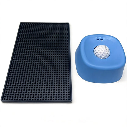 Professional Slow Feeder Licking Bowl for Dogs and Cats with Integrated Rolling Ball for Spill Prevention, Ideal for Bone Broth and Yogurt, Features Optional Anti-Slip Base Pad