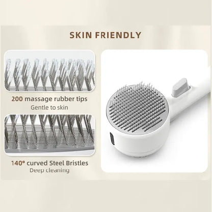 Fresh Fur 2-in-1 Pet Steam Brush and Spray Comb for Effective Deshedding and Grooming of Cats and Dogs