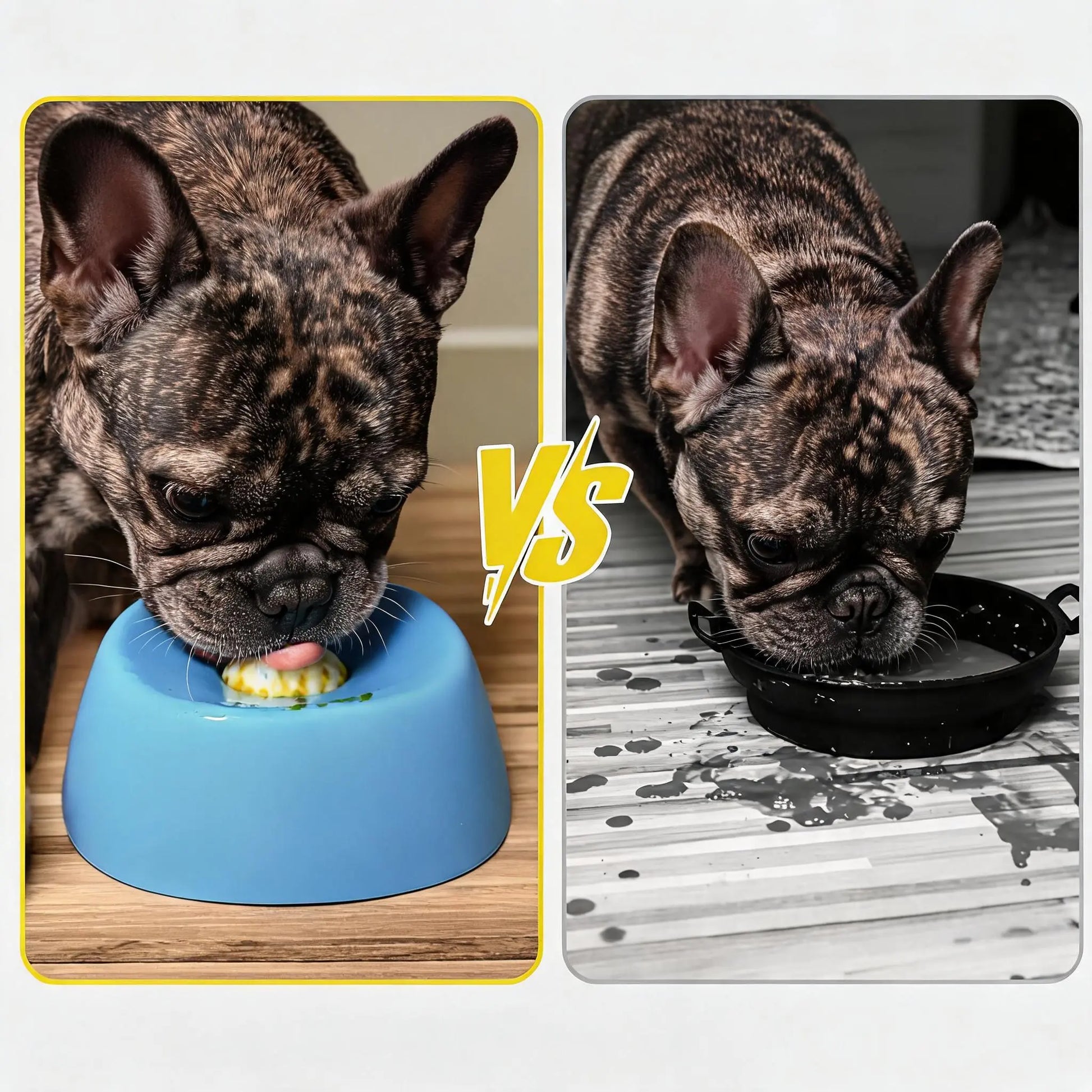 Professional Slow Feeder Licking Bowl for Dogs and Cats with Integrated Rolling Ball for Spill Prevention, Ideal for Bone Broth and Yogurt, Features Optional Anti-Slip Base Pad