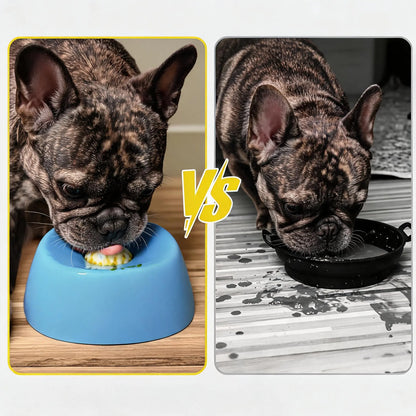 Professional Slow Feeder Licking Bowl for Dogs and Cats with Integrated Rolling Ball for Spill Prevention, Ideal for Bone Broth and Yogurt, Features Optional Anti-Slip Base Pad
