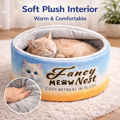 Plush Enclosed Cat Bed - 19.7" Soft Cave Design for Indoor Cats and Kittens
