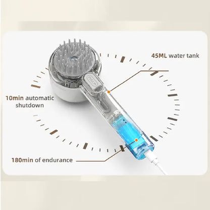 Fresh Fur 2-in-1 Pet Steam Brush and Spray Comb for Effective Deshedding and Grooming of Cats and Dogs