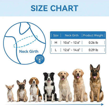 Premium Reusable Pet Cooling Collar with 64°F PCM Ice Ring for Dogs and Cats, Sweat-Free Design for Instant Heat Relief, Ideal for Summer Outdoor Activities, Travel, and Heatstroke Prevention, Safe TPU Construction for All Breeds