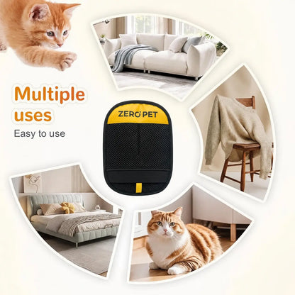 Professional Washable Pet Hair Removal Mitt - Effective Static Fur and Lint Cleaner for Furniture, Bedding, and Vehicle Interiors