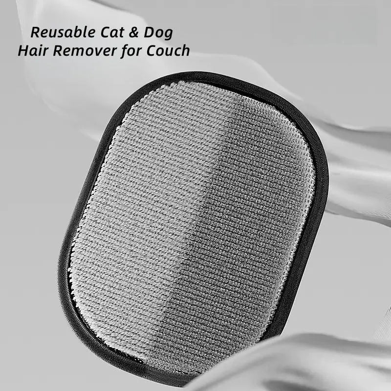 Professional Washable Pet Hair Removal Mitt - Effective Static Fur and Lint Cleaner for Furniture, Bedding, and Vehicle Interiors
