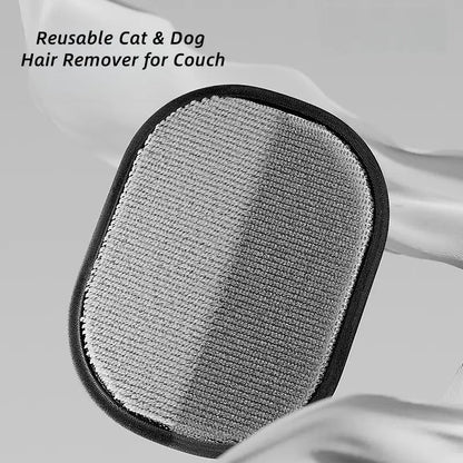 Professional Washable Pet Hair Removal Mitt - Effective Static Fur and Lint Cleaner for Furniture, Bedding, and Vehicle Interiors