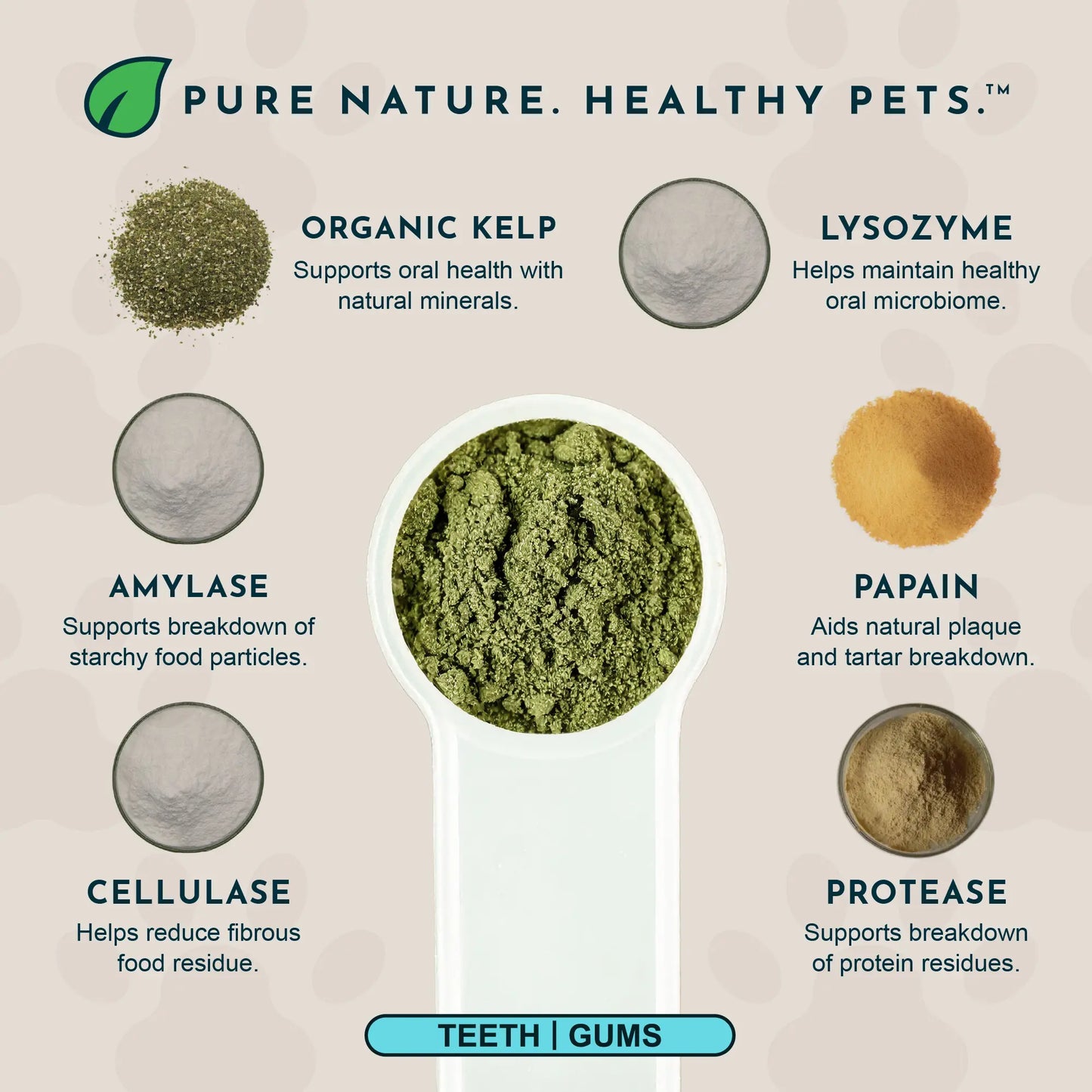 Sea-Dent Anti-Plaque Powder for Dogs and Cats - Dental Support with Organic Kelp and Plant Enzymes
