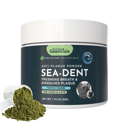 Sea-Dent Anti-Plaque Powder for Dogs and Cats - Dental Support with Organic Kelp and Plant Enzymes