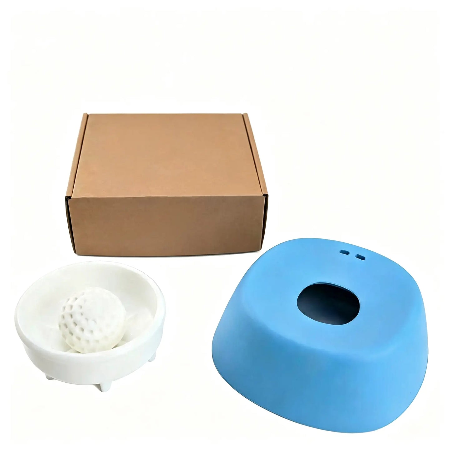 Professional Slow Feeder Licking Bowl for Dogs and Cats with Integrated Rolling Ball for Spill Prevention, Ideal for Bone Broth and Yogurt, Features Optional Anti-Slip Base Pad