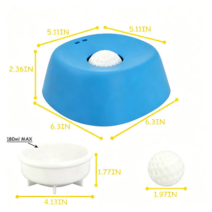 Professional Slow Feeder Licking Bowl for Dogs and Cats with Integrated Rolling Ball for Spill Prevention, Ideal for Bone Broth and Yogurt, Features Optional Anti-Slip Base Pad